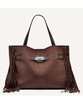 Τσάντα DKNY Bryar Satchels Handbag R63DLK43 Καφέ