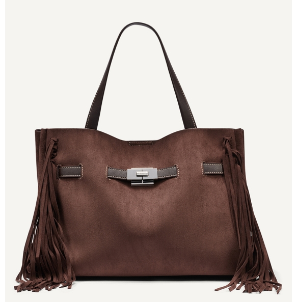 Τσάντα DKNY Bryar Satchels Handbag R63DLK43 Καφέ Τσάντα DKNY Bryar Satchels Handbag R63DLK43 Καφέ