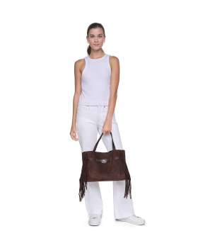 Τσάντα DKNY Bryar Satchels Handbag R63DLK43 Καφέ