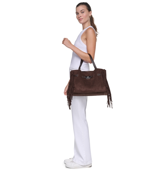Τσάντα DKNY Bryar Satchels Handbag R63DLK43 Καφέ Τσάντα DKNY Bryar Satchels Handbag R63DLK43 Καφέ