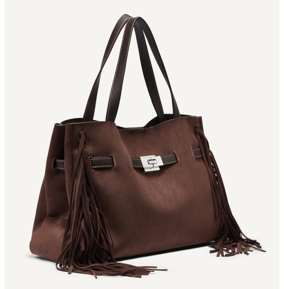Τσάντα DKNY Bryar Satchels Handbag R63DLK43 Καφέ Τσάντα DKNY Bryar Satchels Handbag R63DLK43 Καφέ