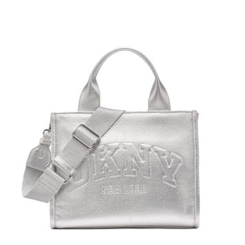 Τσάντα DKNY Hadlee Small Metallic Logo Tote Bag R54ADC80 Ασημί