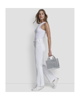 Τσάντα DKNY Hadlee Small Metallic Logo Tote Bag R54ADC80 Ασημί