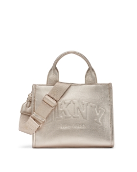Τσάντα DKNY Hadlee Small Metallic Logo Tote Bag R54ADC80 Χρυσό