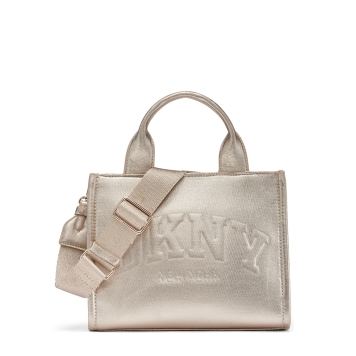 Τσάντα DKNY Hadlee Small Metallic Logo Tote Bag R54ADC80 Χρυσό