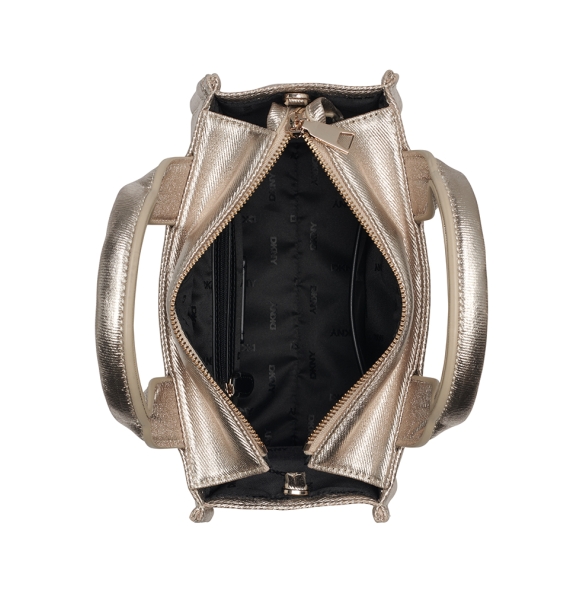 Τσάντα DKNY Hadlee Small Metallic Logo Tote Bag R54ADC80 Χρυσό