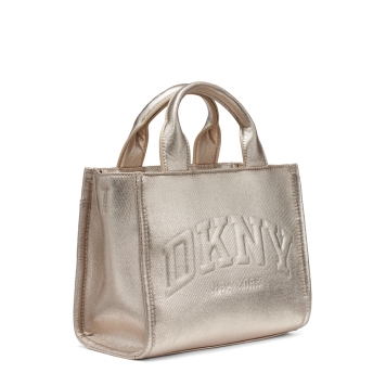 Τσάντα DKNY Hadlee Small Metallic Logo Tote Bag R54ADC80 Χρυσό