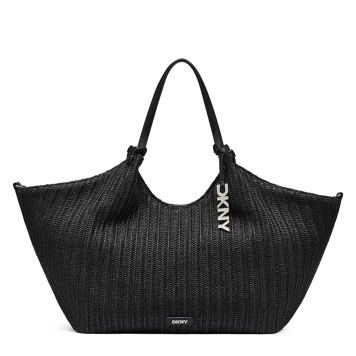 Τσάντα DKNY Paula Large Tote Shoulder bag R61AOE48 Ψάθα Μαύρη