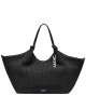 Τσάντα DKNY Paula Large Tote Shoulder bag R61AOE48 Ψάθα Μαύρη