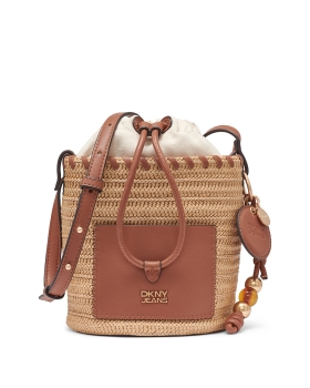 Τσάντα DKNY Rocco Bucket Handbag R61JYP93 Ψάθα