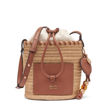 Τσάντα DKNY Rocco Bucket Handbag R61JYP93 Ψάθα