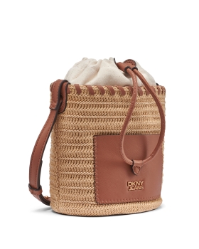 Τσάντα DKNY Rocco Bucket Handbag R61JYP93 Ψάθα
