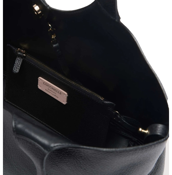 Τσάντα COCCINELLE C-Easy Large E1SHA110101 Μαύρο