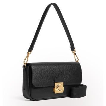 Τσάντα COCCINELLE C-Me Lock Large E1U4K120201 Μαύρο