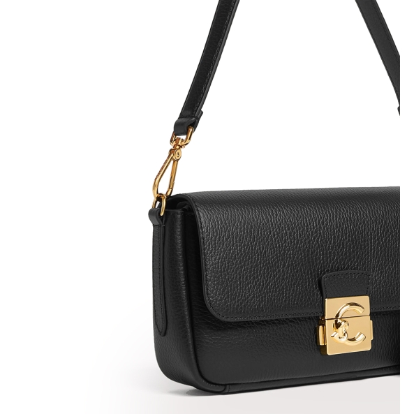 Τσάντα COCCINELLE C-Me Lock Large E1U4K120201 Μαύρο