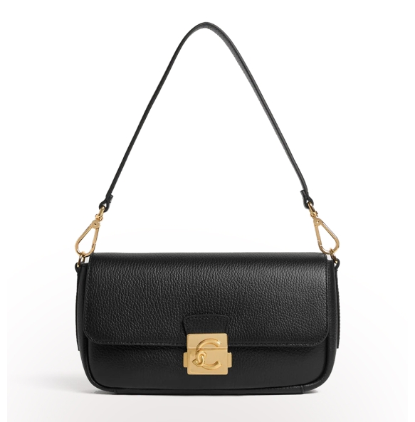 Τσάντα COCCINELLE C-Me Lock Large E1U4K120201 Μαύρο