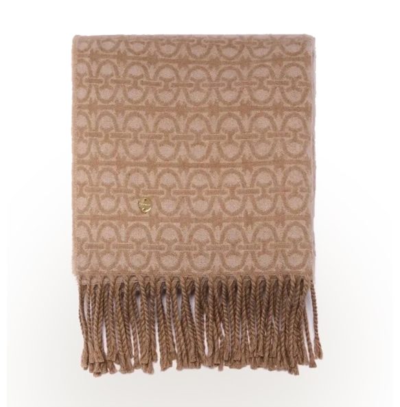 Κασκόλ COCCINELLE Monogram Logo E7RCZ310201 Μπεζ