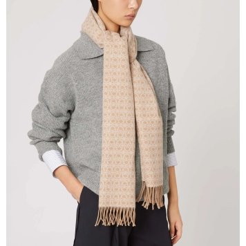 Κασκόλ COCCINELLE Monogram Logo E7RCZ310201 Μπεζ