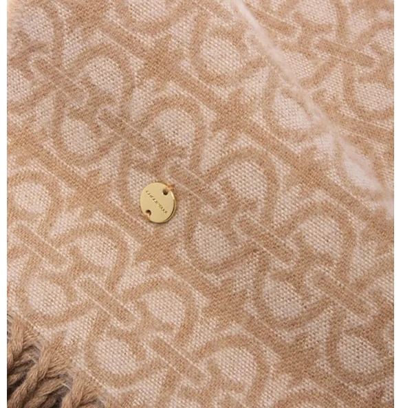 Κασκόλ COCCINELLE Monogram Logo E7RCZ310201 Μπεζ