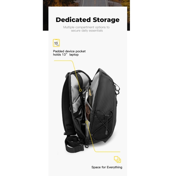 Σακίδιο χιαστί Sling Bag BANGE FW232 Μαύρο Σακίδιο χιαστί Sling Bag BANGE FW232 Μαύρο