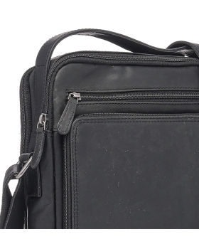 Τσαντάκι χιαστί RCM Leather H14 Μαύρο