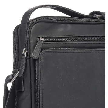 Τσαντάκι χιαστί RCM Leather H14 Μαύρο