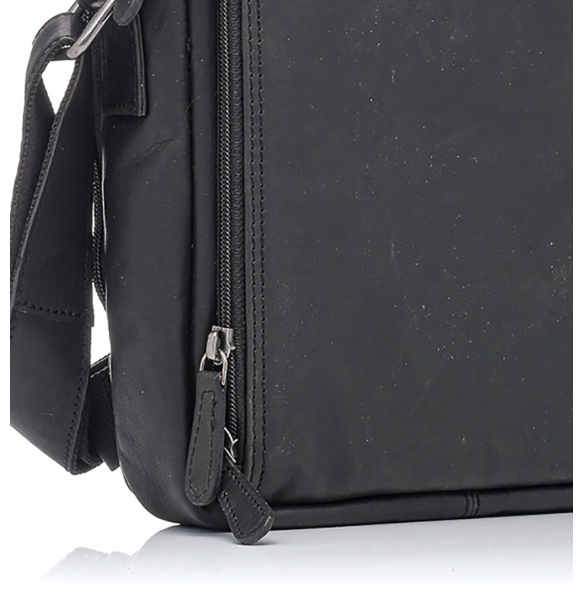 Τσαντάκι χιαστί RCM Leather H14 Μαύρο