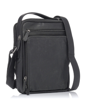 Τσαντάκι χιαστί RCM Leather H14 Μαύρο