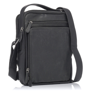 Τσαντάκι χιαστί RCM Leather H14 Μαύρο