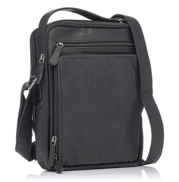 Τσαντάκι χιαστί RCM Leather H14 Μαύρο