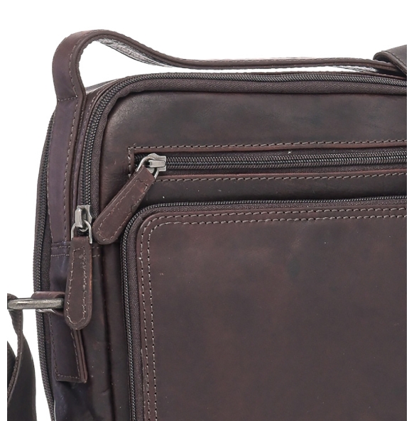 Τσαντάκι χιαστί RCM Leather H14 Καφέ