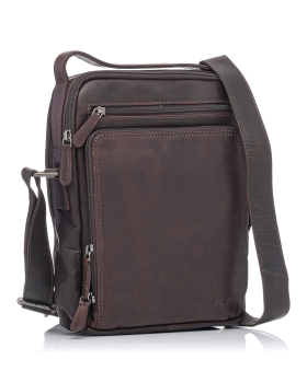 Τσαντάκι χιαστί RCM Leather H14 Καφέ