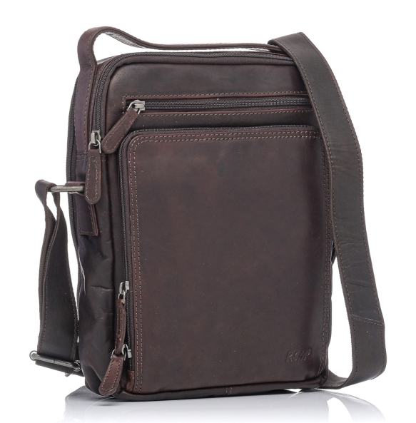 Τσαντάκι χιαστί RCM Leather H14 Καφέ