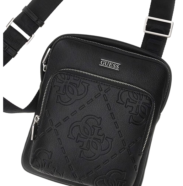 Τσάντα GUESS Boston Crossbody Flat HMBOMGP5423 Μαύρο