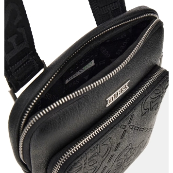 Τσάντα GUESS Boston Crossbody Flat HMBOMGP5423 Μαύρο