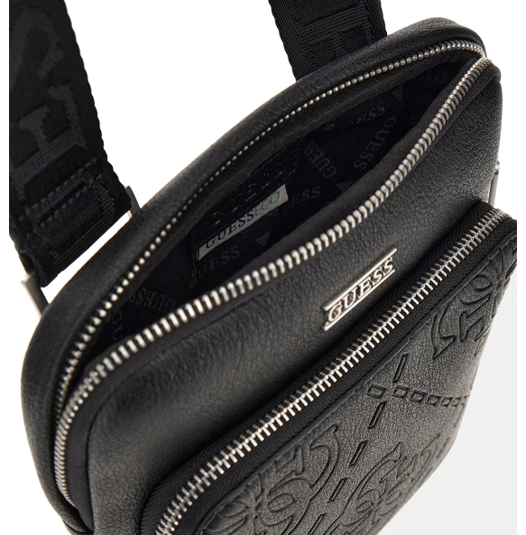 Τσάντα GUESS Boston Crossbody Flat HMBOMGP5423 Μαύρο