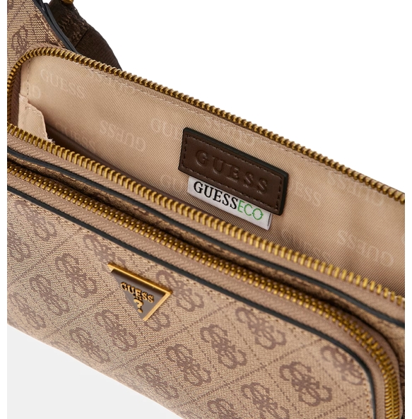 Τσαντάκι Μέσης GUESS Milano Flat Bumbag HMMILOP5214 Μπεζ