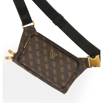 Τσαντάκι Μέσης GUESS Milano Flat Bumbag HMMILOP5214 Καφέ