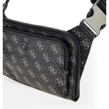 Τσαντάκι Μέσης GUESS Milano Flat Bumbag HMMILOP5214 Μαύρο