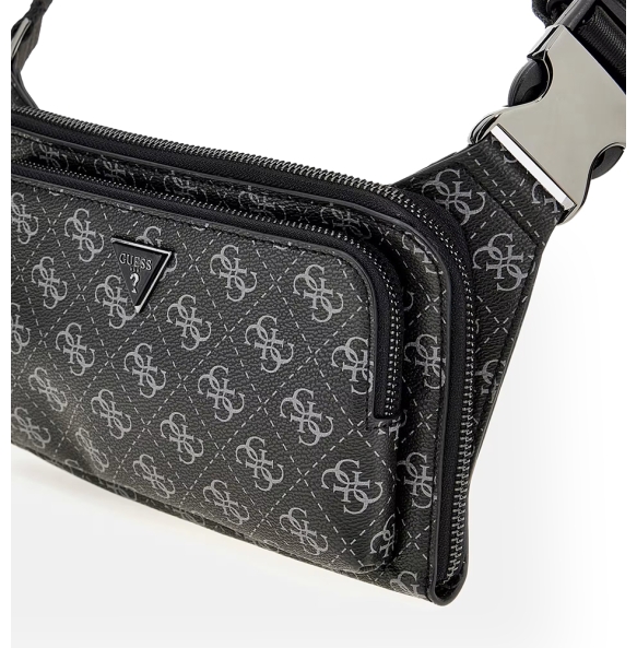 Τσαντάκι Μέσης GUESS Milano Flat Bumbag HMMILOP5214 Μαύρο
