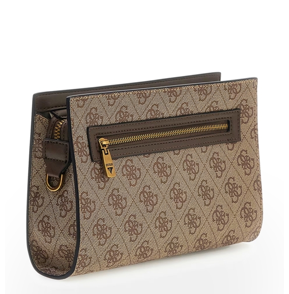Τσαντάκι Χειρός GUESS Milano Clutch HMMILOP6157 Μπεζ