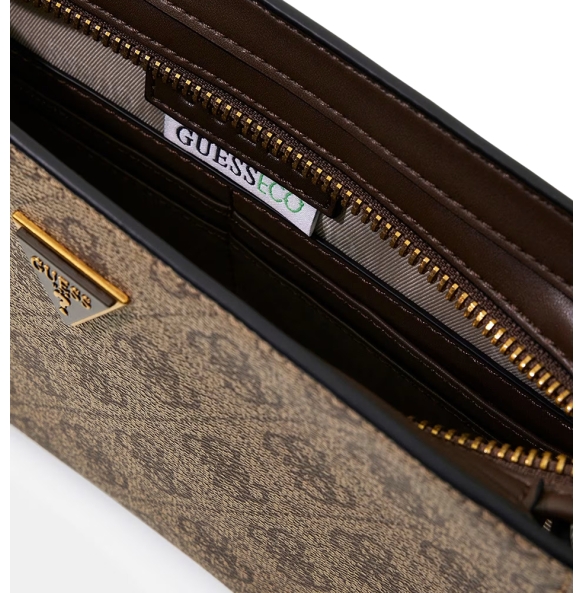 Τσαντάκι Χειρός GUESS Milano Clutch HMMILOP6157 Μπεζ