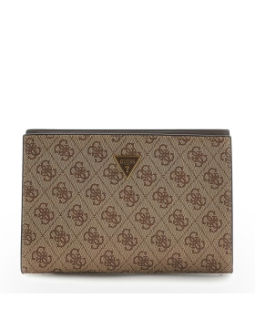 Τσαντάκι Χειρός GUESS Milano Clutch HMMILOP6157 Μπεζ