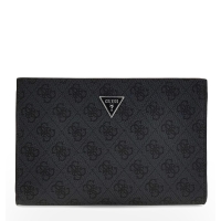 Τσαντάκι Χειρός GUESS Milano Clutch HMMILOP6157 Ανθρακί