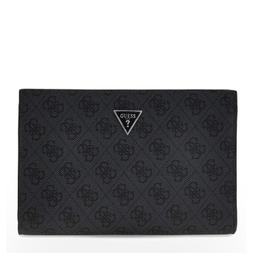 Τσαντάκι Χειρός GUESS Milano Clutch HMMILOP6157 Ανθρακί