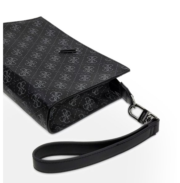 Τσαντάκι Χειρός GUESS Milano Clutch HMMILOP6157 Μαύρο