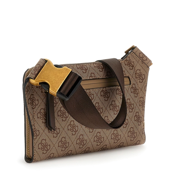 Τσαντάκι Μέσης GUESS Milano Flat Bumbag HMMILOP5214 Μπεζ
