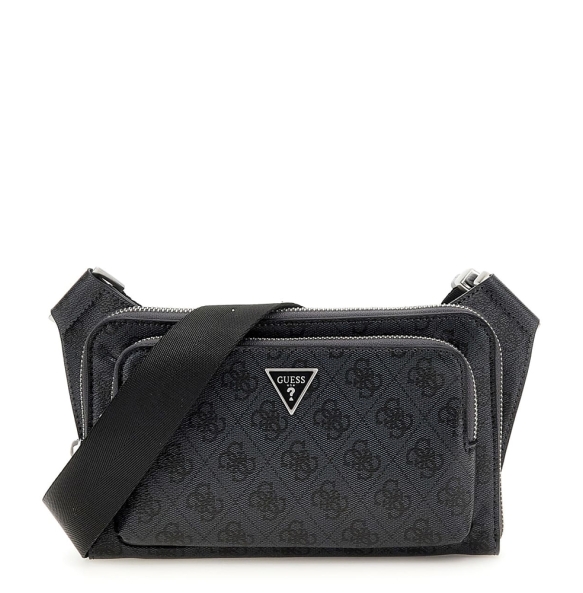 Τσαντάκι Μέσης GUESS Milano Flat Bumbag HMMILOP5214 Μαύρο