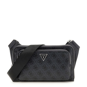 Τσαντάκι Μέσης GUESS Milano Flat Bumbag HMMILOP5214 Μαύρο