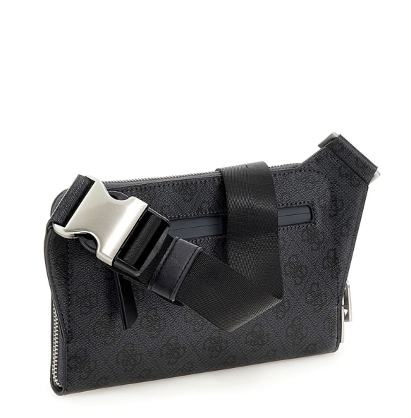 Τσαντάκι Μέσης GUESS Milano Flat Bumbag HMMILOP5214 Μαύρο